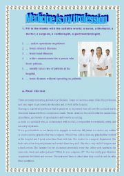 English Worksheet: Medicine is my profession