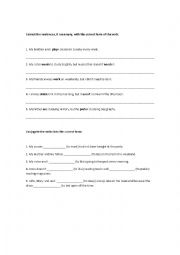 English Worksheet: Present simple review
