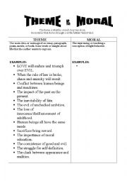 English Worksheet: THEME ACTIVITY