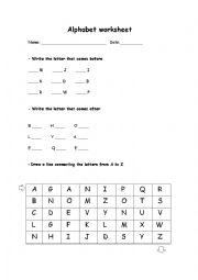 Alphabet worksheet 