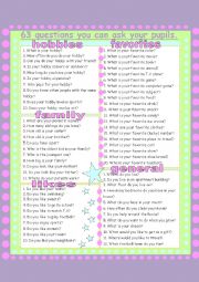 63 questions to ask your pupils