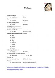 English Worksheet: Mr Bean and the dead cat