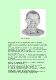 English Worksheet: the portrait, reading comprehension