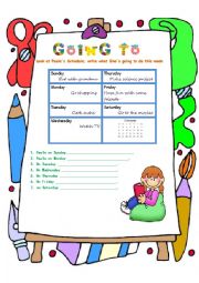 English Worksheet: Going to