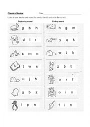 English Worksheet: Phonics