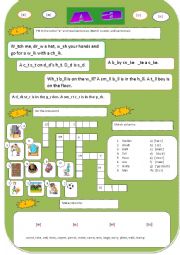 English Worksheet: Phonetics Aa [ei] [æ] [ɔ:] [a:] + crossword and pictures