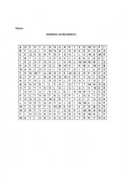 MONTH WORDSEARCH