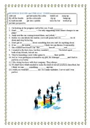 English Worksheet: Business Idioms and Phrasal Verbs