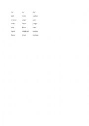 English Worksheet: Third person s sound
