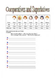 English Worksheet: THE COMPARATIVE AND SUPERLATIVE