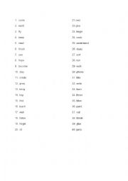 Irregular Verb organizer