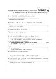 English Worksheet: the worksheet with dialogs for teenagers, there are lots of different activities on the worksheet