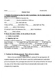 English Worksheet: Simple Present and Present Progressive