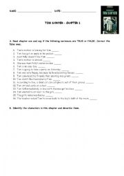 English Worksheet: Tom Sawyer: Chapter 1