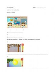 English Worksheet: the weather
