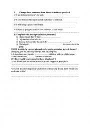 English Worksheet: GRAMMAR EXERCISES