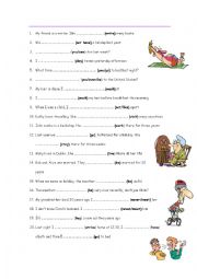 English Worksheet: past -perfect