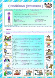 English Worksheet: conditional sentences I