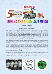 English Worksheet: Reading comprehension Love Me Do - The Beatles