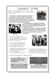 English Worksheet: Garage Punk