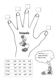 English Worksheet: Vowels