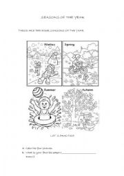English Worksheet: SEASONS OF THE YEAR