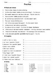 English Worksheet: revision