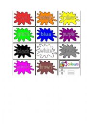 English Worksheet: colours