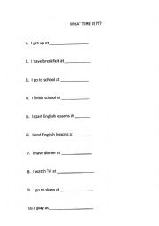 English Worksheet: What time is it...?