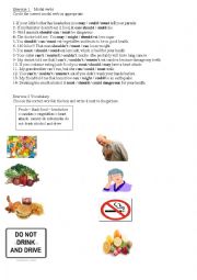 English Worksheet: Modal verbs
