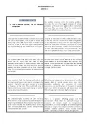 English Worksheet: Environment - Alarm9ing facts