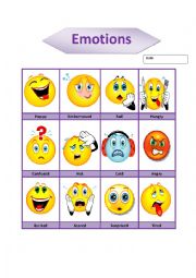 English Worksheet: Emotions