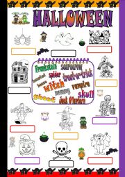 English Worksheet: Halloween