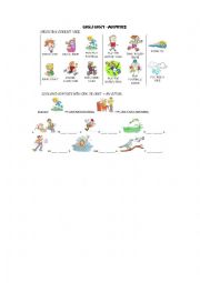English Worksheet: Can / Cant + free time activities