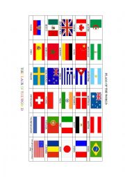 English Worksheet: FLAGS OF THE WORLD