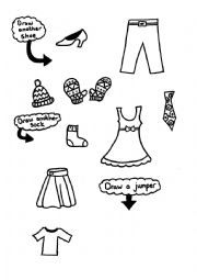 Clothes drawing/activity page