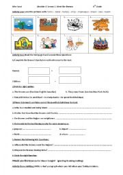 English Worksheet: Module I Lesson 1 Meet the Browns