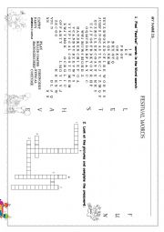 English Worksheet: Festival worksheet