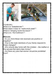 English Worksheet: Role Reversals