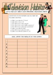 English Worksheet: Television Habits