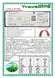 English Worksheet: Travelling