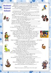 English Worksheet: Song. Blackbeard, Bluebeard, Redbeard  by Eric Herman