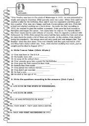 worksheet on past simple&past continuous