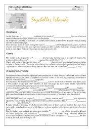 English Worksheet: The Seychelles