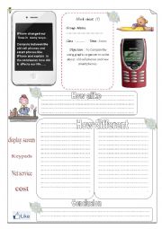 Compare betwwen old cell phones and new smart phones.