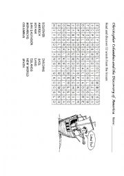 English Worksheet: Columbus Day Word Search