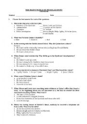 English Worksheet: The Silent World On Nicholas Quinn