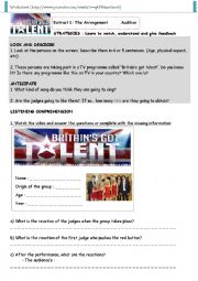 Britains Got Talent_Listening Comprehension