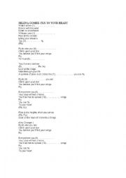 English Worksheet: Fly to your heart (Selena Gomez)