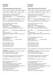 English Worksheet: Im yours - Jason Mraz